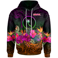 Chuuk Hoodie Summer Hibiscus Unisex Reggae - Polynesian Pride