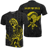 Polynesian Kakau Helmet Weapon Yellow Kanaka Warrior T Shirt Unisex Yellow - Polynesian Pride