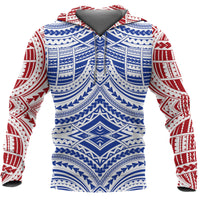 Samoa Full Polynesian Hoodie Unisex Blue - Polynesian Pride