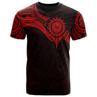 Tahiti Polynesian T Shirt Full Color Heart Shield - Polynesian Pride