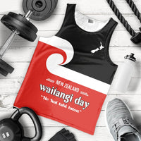 (Custom Personalised) Waitangi Day Men Tank Top Maori Fern and Tino Rangatiratanga Flag LT13 - Polynesian Pride