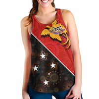 Papua New Guinea With Australian Aboriginal Print Women's Tank - LT20 Black - Polynesian Pride
