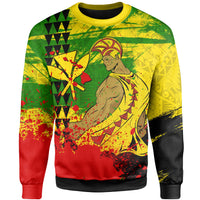 Hawaii Reggae Kanaka Maoli Warrior Spearhead Sweatshirt - Polynesian Pride