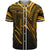 Pohnpei Baseball Shirt - Gold Color Cross Style Unisex Black - Polynesian Pride