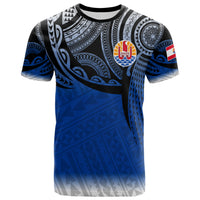 Tahiti Polynesian T Shirt Tattoo Pattern Unisex Blue - Polynesian Pride