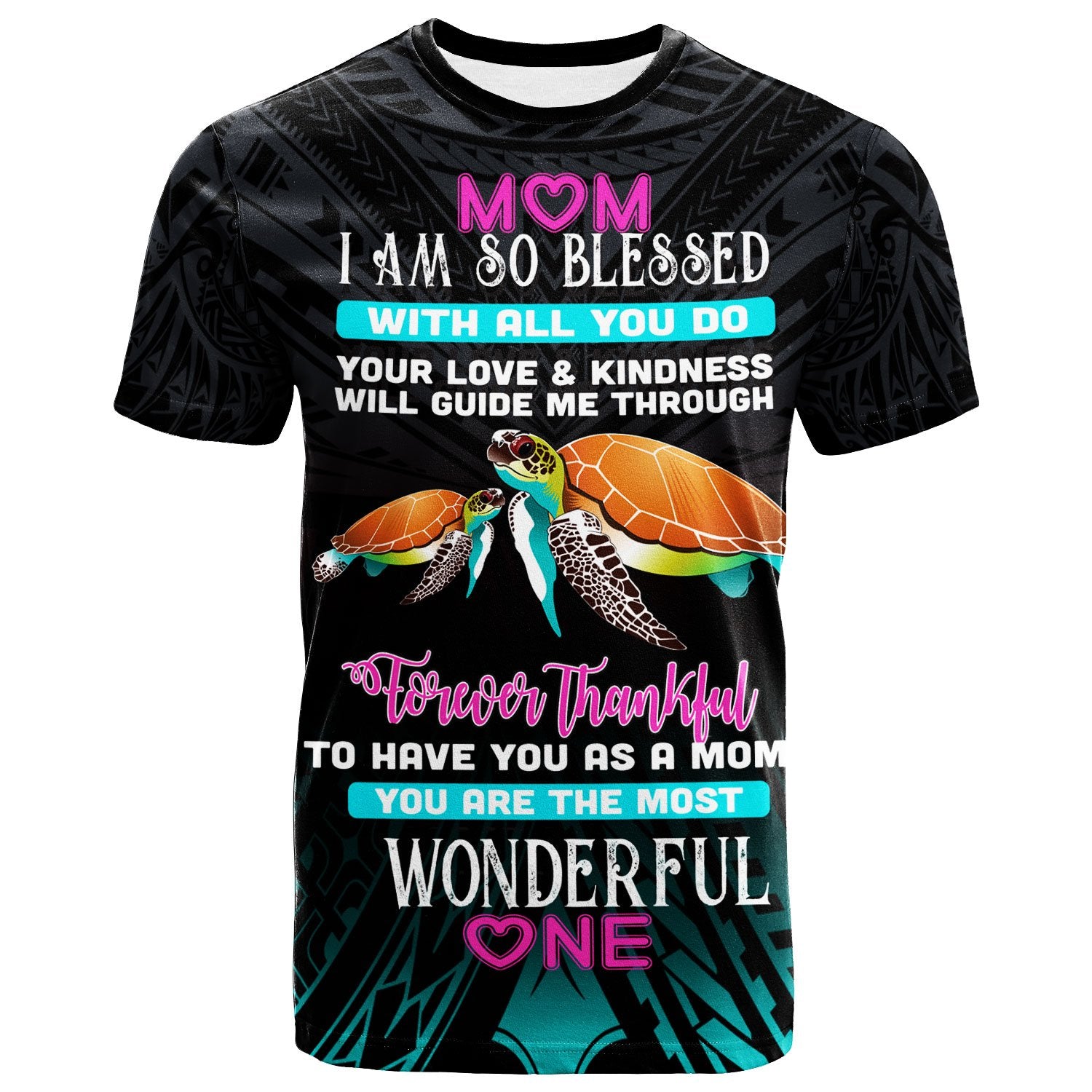 Tuvalu T Shirt To My Mom Unisex Black - Polynesian Pride