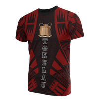 Tokelau T Shirt Tokelauan Coat of Arms Polynesian Tattoo Red Style Unisex Red - Polynesian Pride