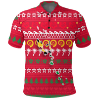 Vanuatu Christmas Polo Shirt Ugly Christmas LT12 Unisex Red - Polynesian Pride