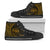Tonga High Top Shoes - Wings Style Unisex Black - Polynesian Pride