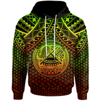 Polynesian American Samoa Custom Hoodie Reggae Vintage Polynesian Patterns Unisex Reggae - Polynesian Pride
