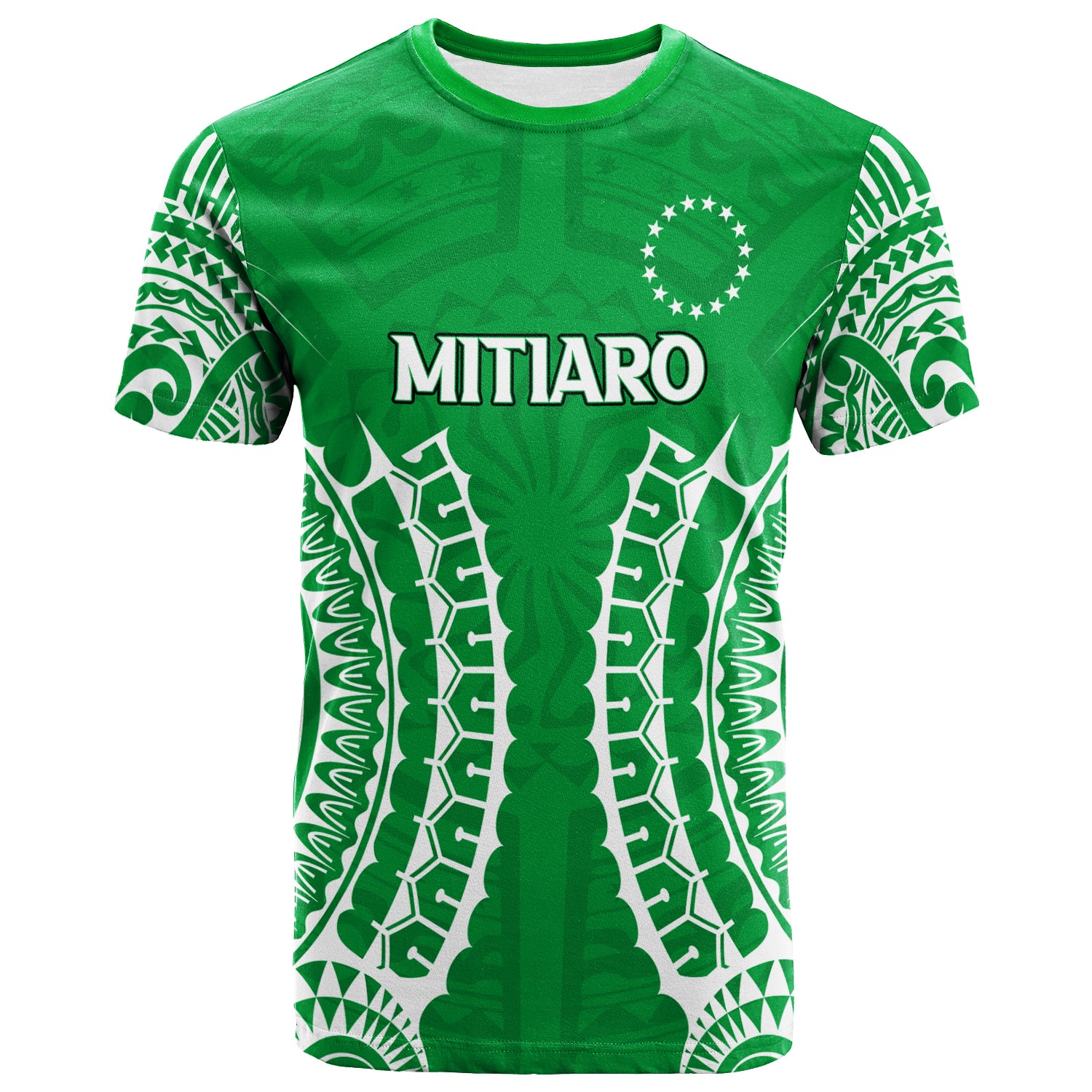 Custom Cook Islands Mitiaro T Shirt Tribal Pattern LT12 Unisex Green - Polynesian Pride