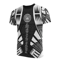 American Samoa T Shirt American Samoan Seal Polynesian Tattoo Style Unisex Black - Polynesian Pride