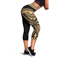 Polynesian Rising 5th Capris A6 Women Black - Polynesian Pride
