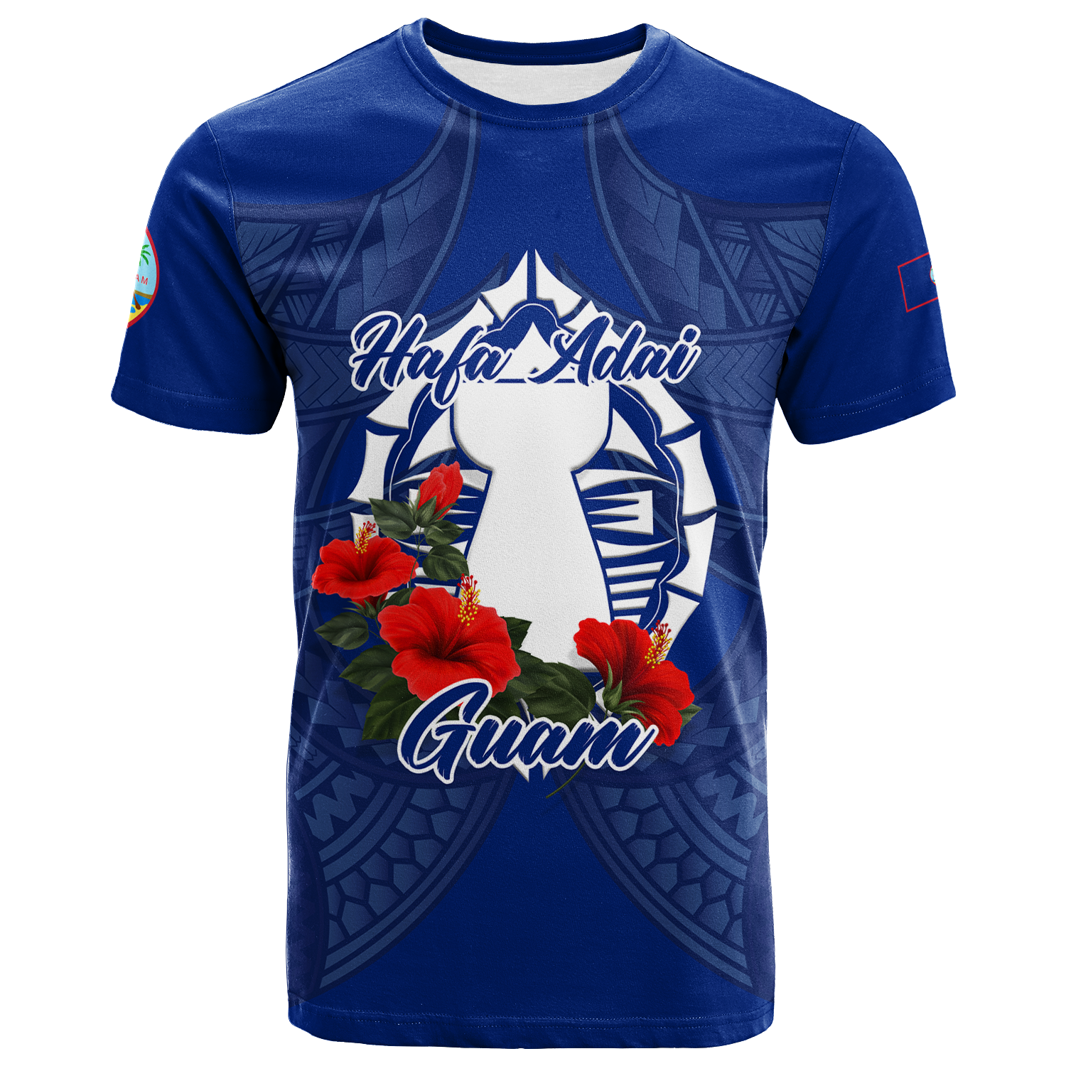 Hafa Adai Guam Legend T Shirt LT12 Unisex Blue - Polynesian Pride
