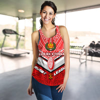 Tonga Rugby Mate Ma'a Tonga Tapa Pattern Women Tank Top - LT2 - Polynesian Pride