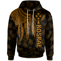 Kosrae Hoodie Polynesian Wings (Golden) Unisex Golden - Polynesian Pride