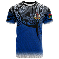 Vanuatu Polynesian T Shirt Tattoo Pattern Unisex Blue - Polynesian Pride