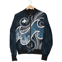 Papua New Guinea Polynesian Men's Bomber Jacket - Ocean Style - Polynesian Pride