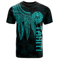 Tahiti T Shirt Polynesian Wings (Turquoise) Unisex Turquoise - Polynesian Pride