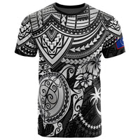 Chuuk T Shirt Chuuk Flag Polynesian White Turtle Hibiscus Unisex WHITE - Polynesian Pride