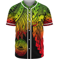 American Samoa Polynesian Baseball Shirt - Tribal Wave Tattoo Reggae Unisex Reggae - Polynesian Pride