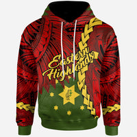 Papua New Guinea Eastern Highlands Province Polynesian Hoodie Tribal Wave Tattoo Unisex Red - Polynesian Pride