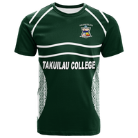Takuilau College Tongan Patterns T Shirt LT12 Unisex Green - Polynesian Pride