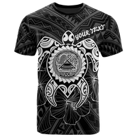 American Samoa Polynesian Custom T Shirt Vintage Polynesian Turtle (White) Unisex White - Polynesian Pride