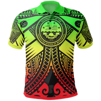 FSM Polo Shirt Reggae Seal with Polynesian Tattoo Unisex Reggae - Polynesian Pride