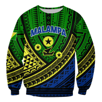 (Custom Personalised) Vanuatu Malampa Province Tribal Pattern Sweatshirt - LT12 Unisex Green - Polynesian Pride