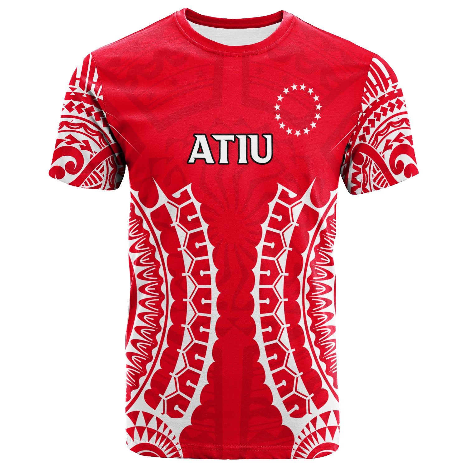 Cook Islands Atiu T Shirt Tribal Pattern LT12 Unisex Red - Polynesian Pride