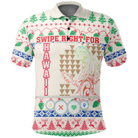 Swipe Right For Hawaii Christmas Polo Shirt - Polynesian Pride
