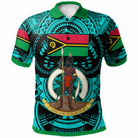 Vanuatu Polo Shirt Custom Vanuatu Polynesian Culture Pride Turquoise Polo Shirt LT10 Turquoise - Polynesian Pride
