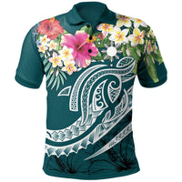 The Philippines Polo Shirt Summer Plumeria (Turquoise) - Polynesian Pride