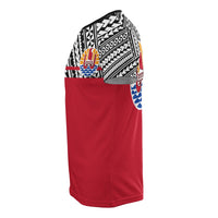 Tahiti All Over T Shirt Tahiti Flag PolynesianHorizontal Style - Polynesian Pride