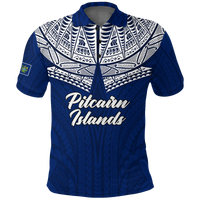 Pitcairn Islands Pride Polo Shirt LT12 Unisex Blue - Polynesian Pride