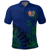 Kalapu Minisita Polo Shirt Tapa Pattern LT12 Unisex Blue - Polynesian Pride