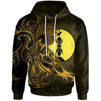 New Caledonia Hoodie Gold Kagund Flche Fatire Unisex GOLD - Polynesian Pride