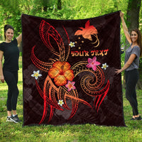 Papua New Guinea Polynesian Personalised Premium Quilt - Legend of Papua New Guinea (Red) - Polynesian Pride