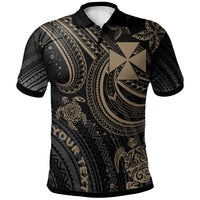 Wallis and Futuna Custom Polo Shirt Gold Turtle Unisex Gold - Polynesian Pride