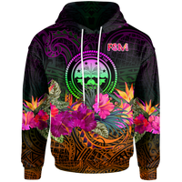Federated States of Micronesia Hoodie Summer Hibiscus Unisex Reggae - Polynesian Pride