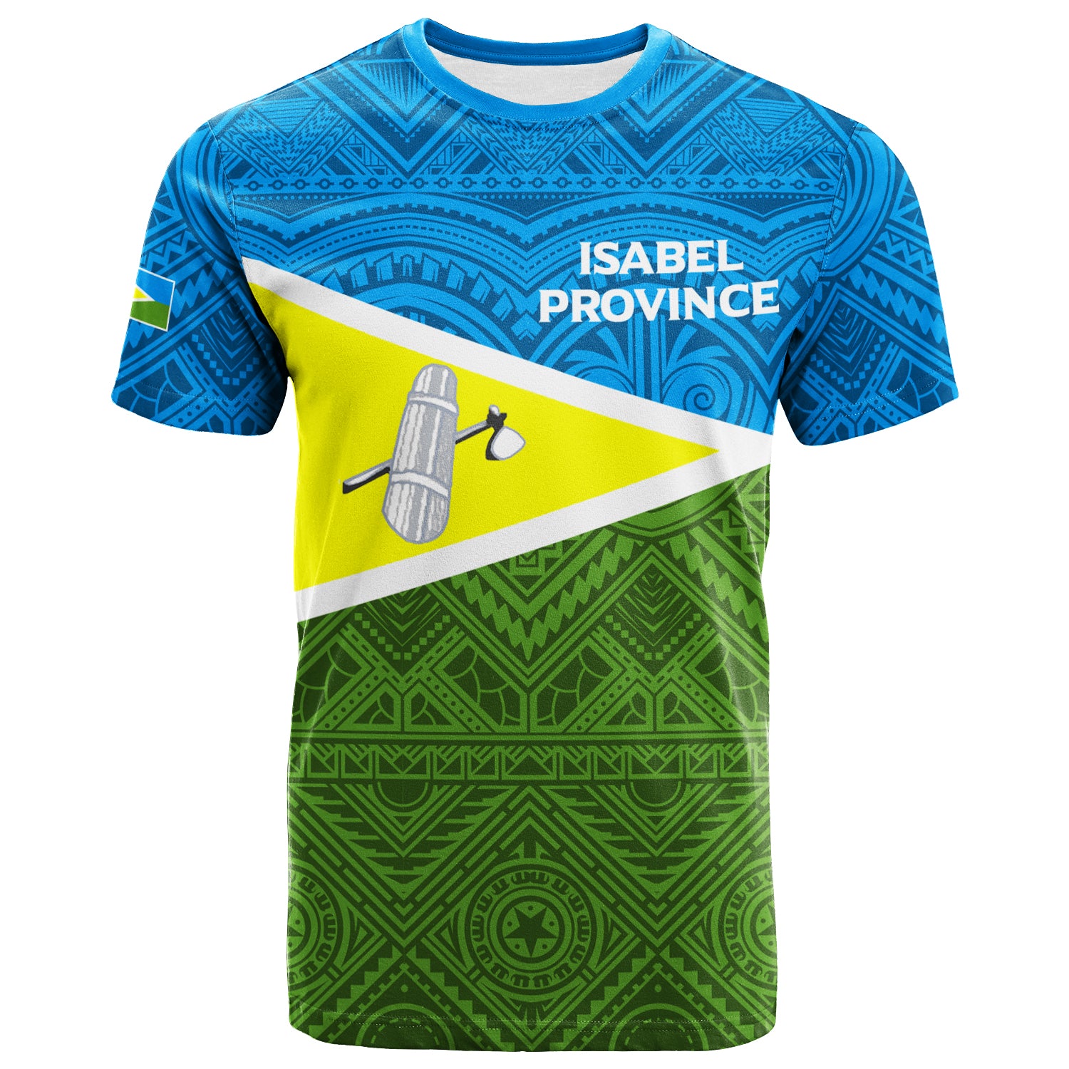 Custom Solomon Islands Isabel Province T Shirt Tribal Pattern LT12 Unisex Green - Polynesian Pride