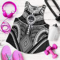 Polynesian FSM Women's Racerback Tank - Poly Pattern With COA Federated States of Micronesia - Polynesian Pride