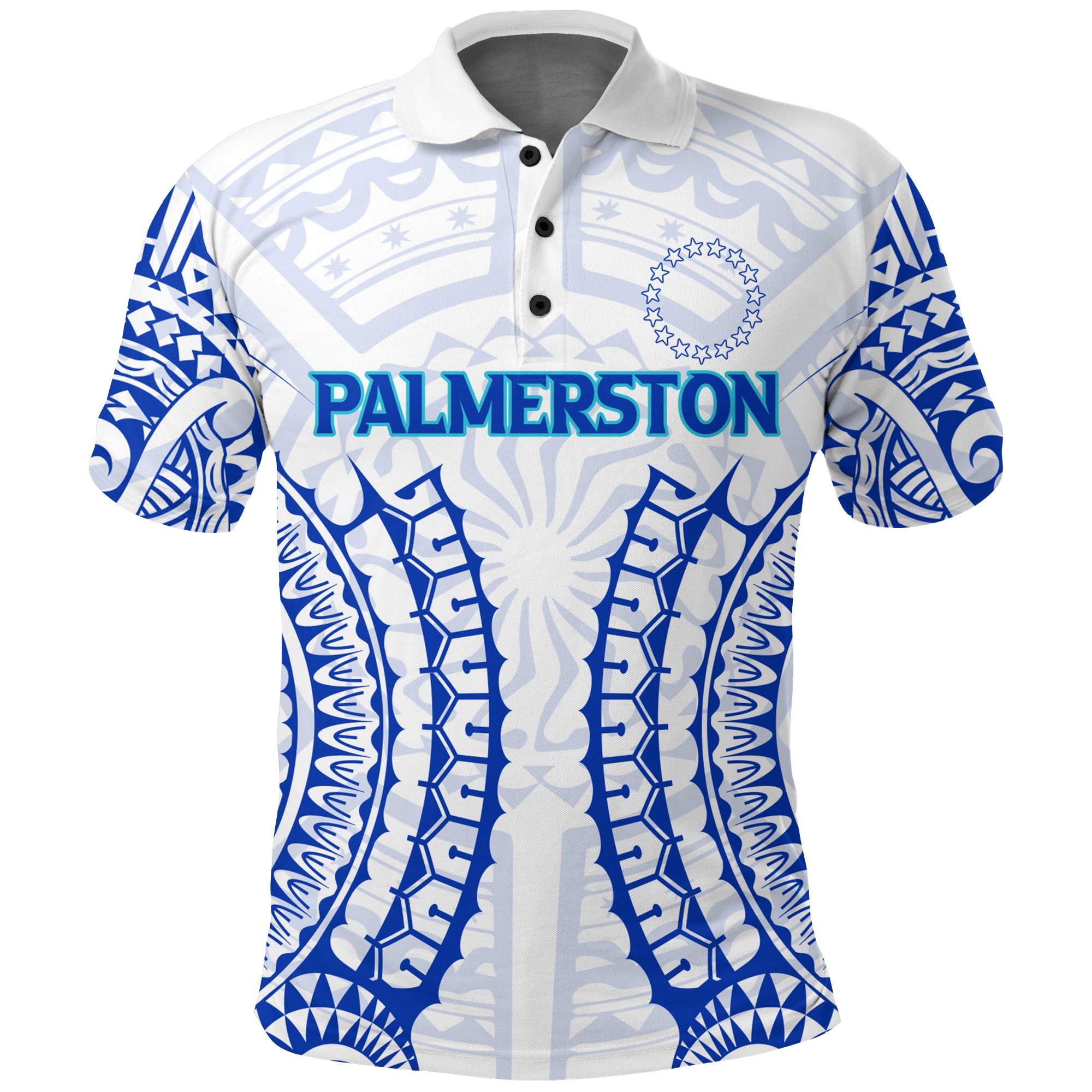 Custom Cook Islands Palmerston Polo Shirt Tribal Pattern LT12 Unisex White - Polynesian Pride