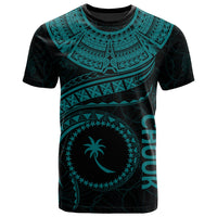 Chuuk Polynesian T Shirt Chuuk Waves (Turquoise) Unisex Art - Polynesian Pride