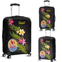 Tahiti Polynesian Luggage Covers - Plumeria Tribal Black - Polynesian Pride