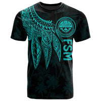 Federated States of Micronesia T Shirt Polynesian Wings (Turquoise) Unisex Turquoise - Polynesian Pride