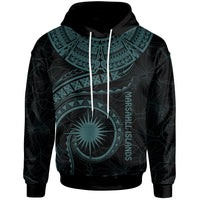Marshall Islands Polynesian Hoodie Marshall Islands Waves (Turquoise) Unisex Turquoise - Polynesian Pride