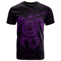 American Samoa Polynesian Custom T Shirt Vintage Polynesian Turtle (Purple) Unisex Purple - Polynesian Pride