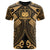 Samoa Polynesian T shirt Samoa Gold Seal with Polynesian Tattoo Unisex Gold - Polynesian Pride